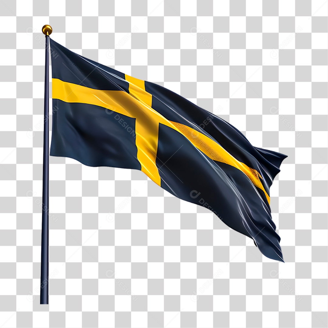 Bandeira da Suécia PNG Transparente