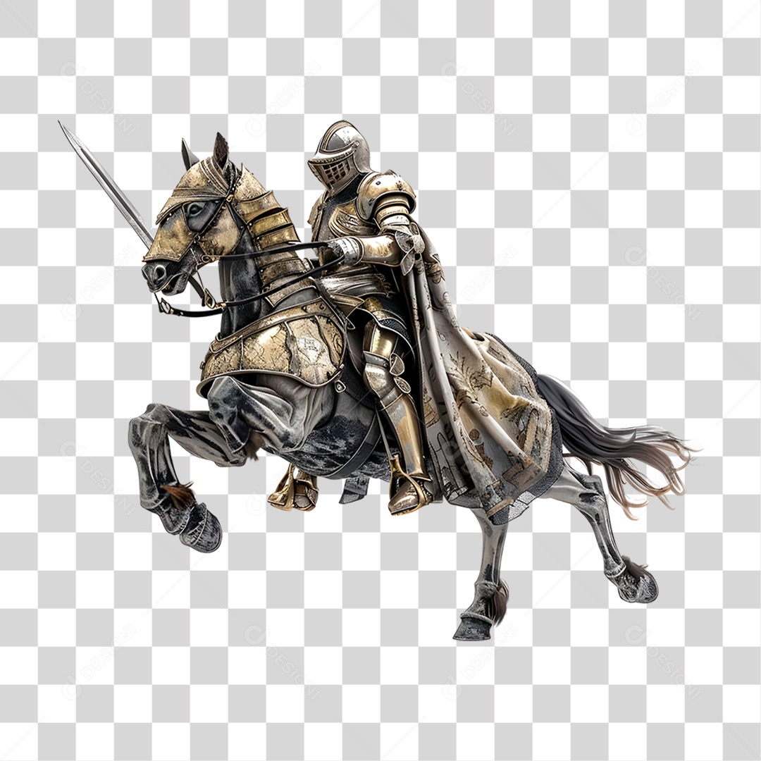 Cavaleiro Medieval PNG Transparente