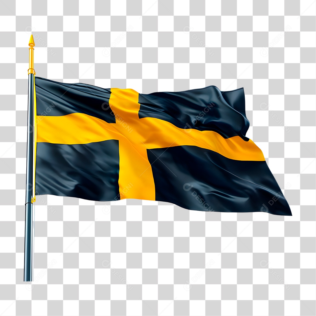 Bandeira da Suécia PNG Transparente