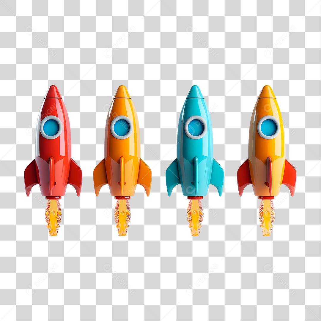 Foguete Espacial PNG Transparente
