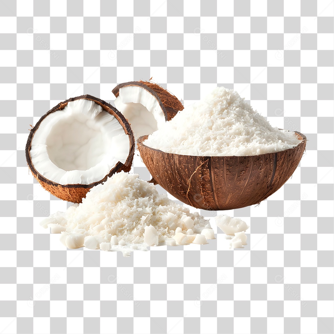 Farinha de Coco PNG Transparente