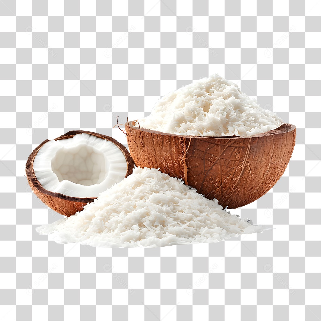 Farinha de Coco PNG Transparente