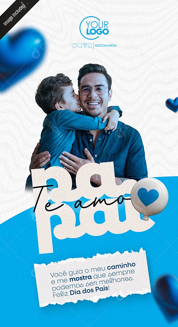 Father's Day Story August 11th Daddy Love You Social Media PSD Editable