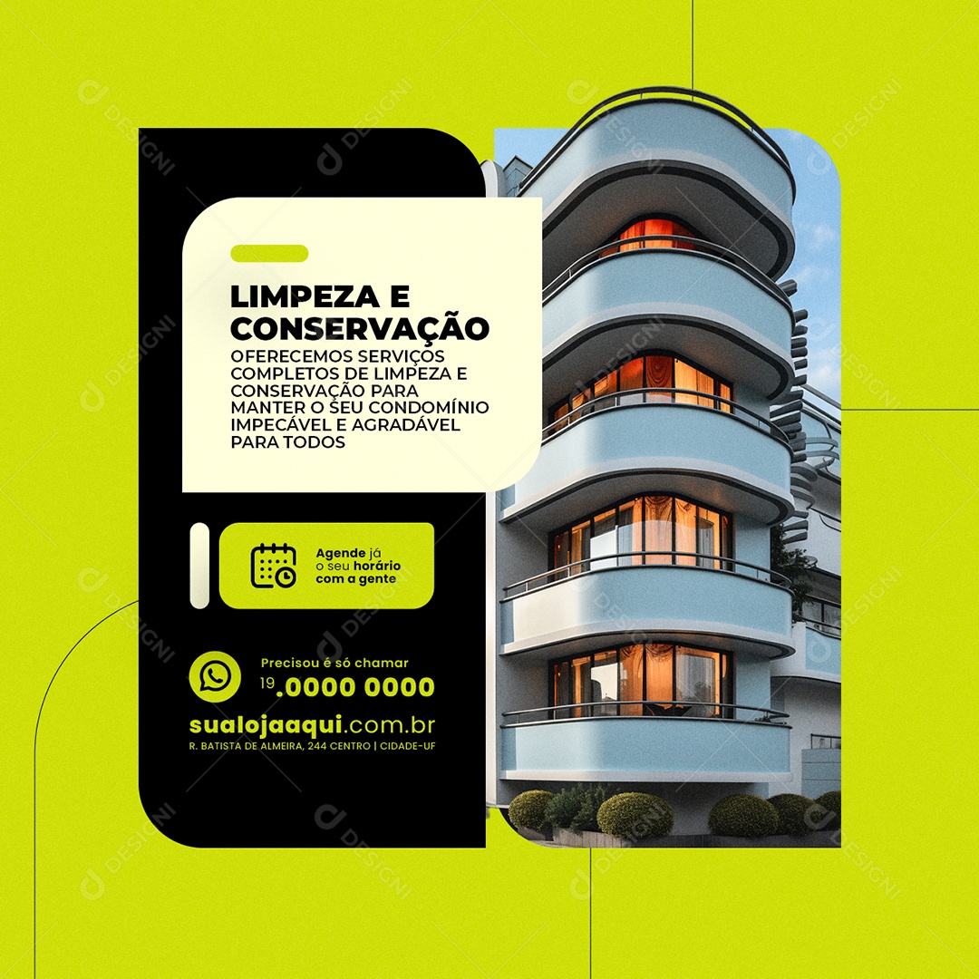 Limpeza e Conservação Social Media PSD Editável