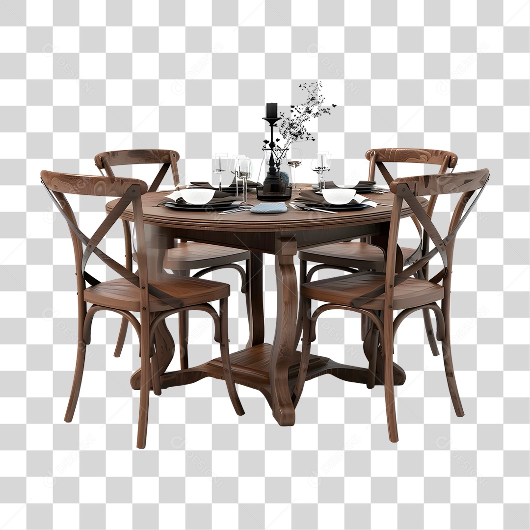 Mesa de Jantar PNG Transparente