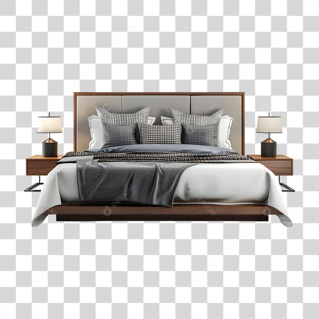 Cama de Casal PNG Transparente
