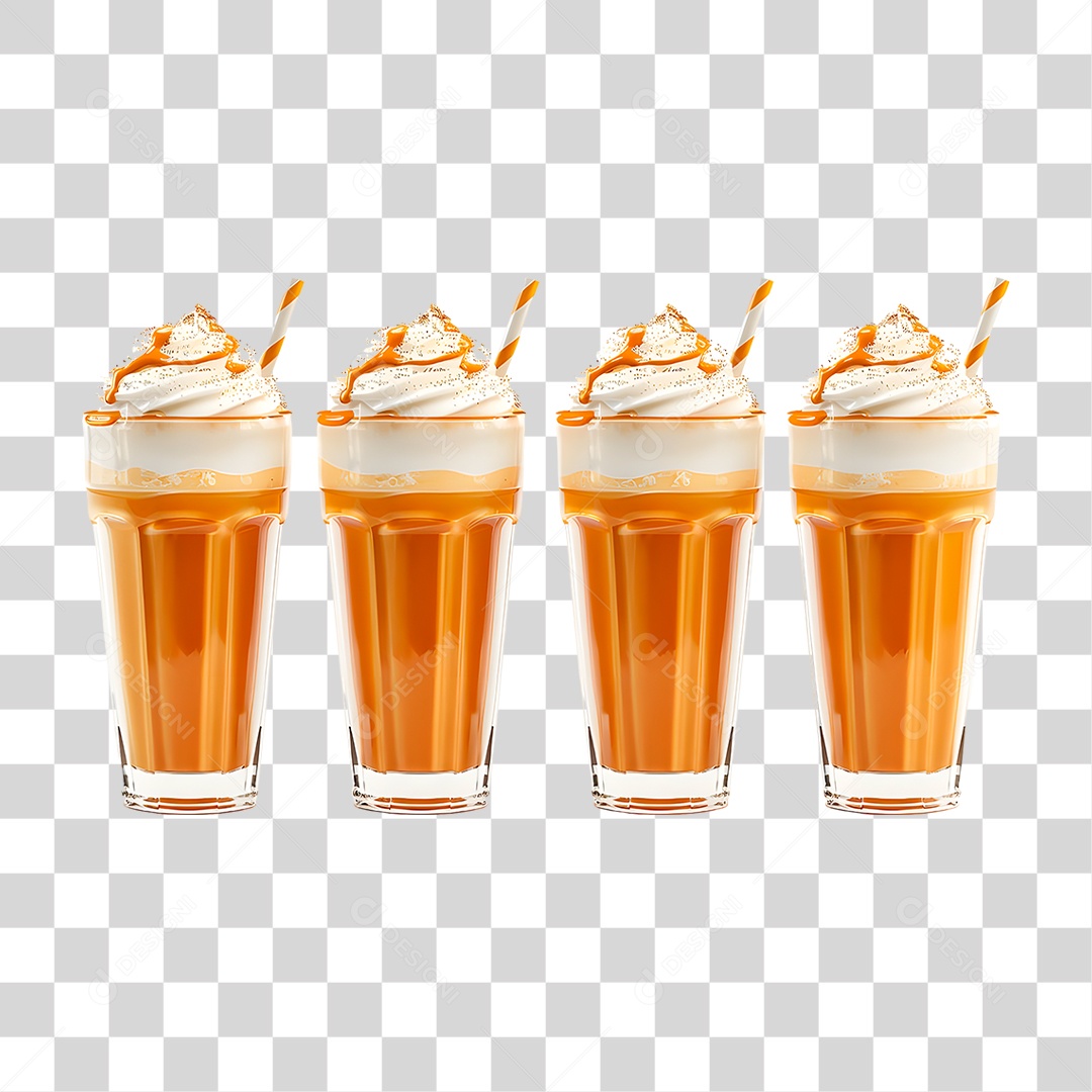 Milk-shake de Caramelo PNG Transparente
