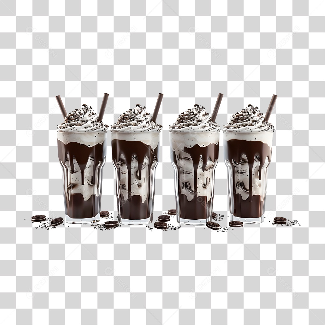 Milk-shake de Creme com Chocolate PNG Transparente