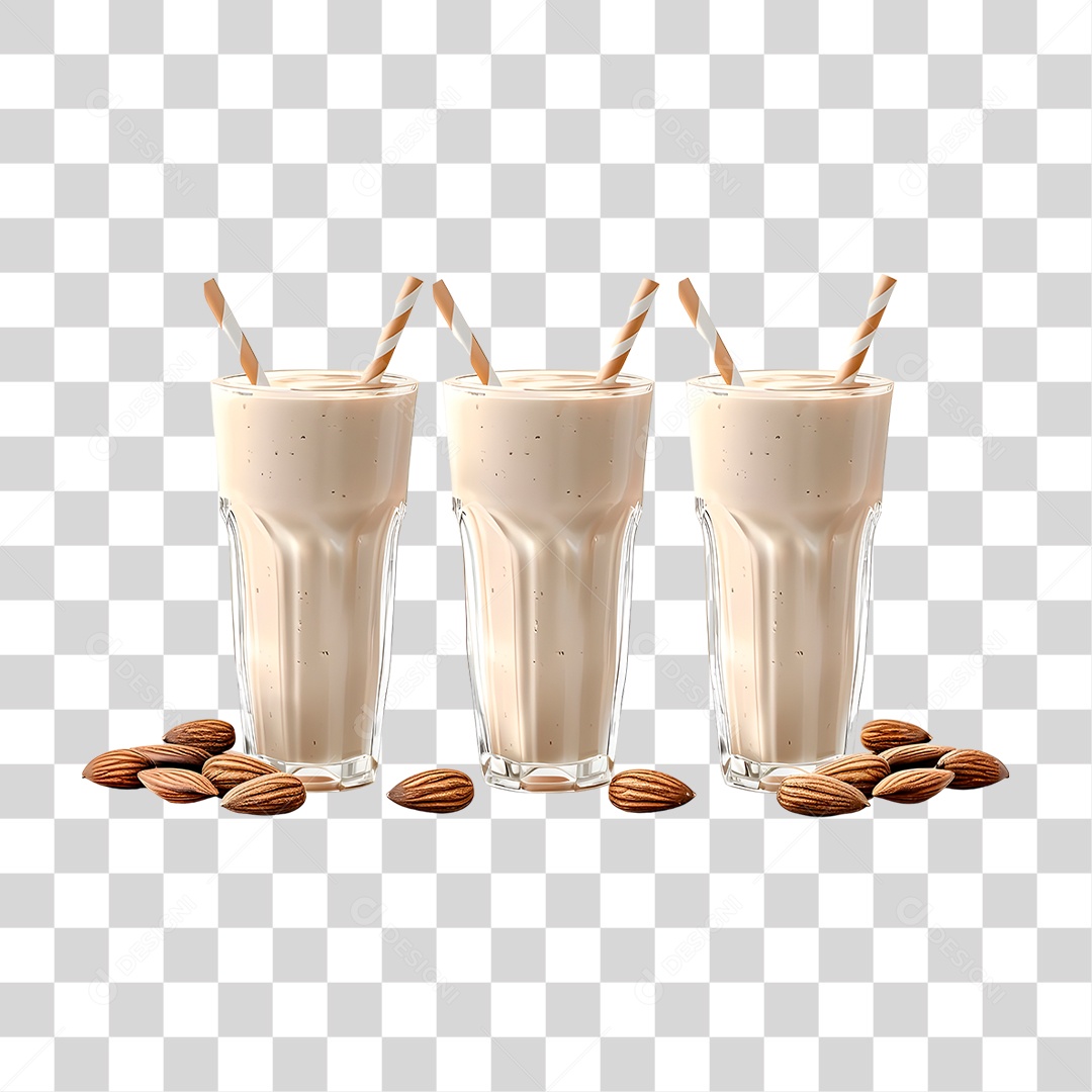 Milk-shake de Amêndoas PNG Transparente