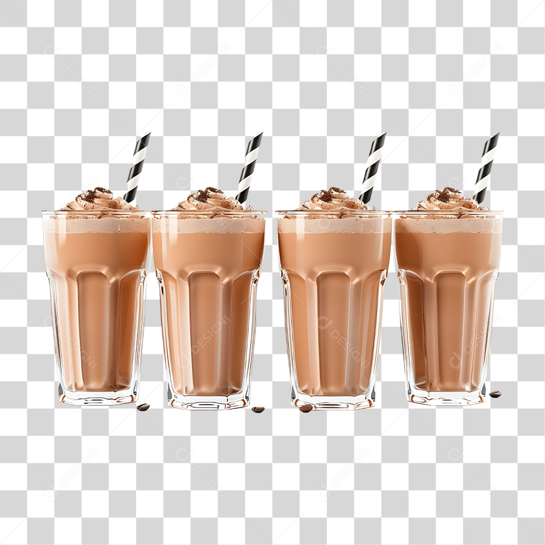 Milk-shake de Chocolate PNG Transparente