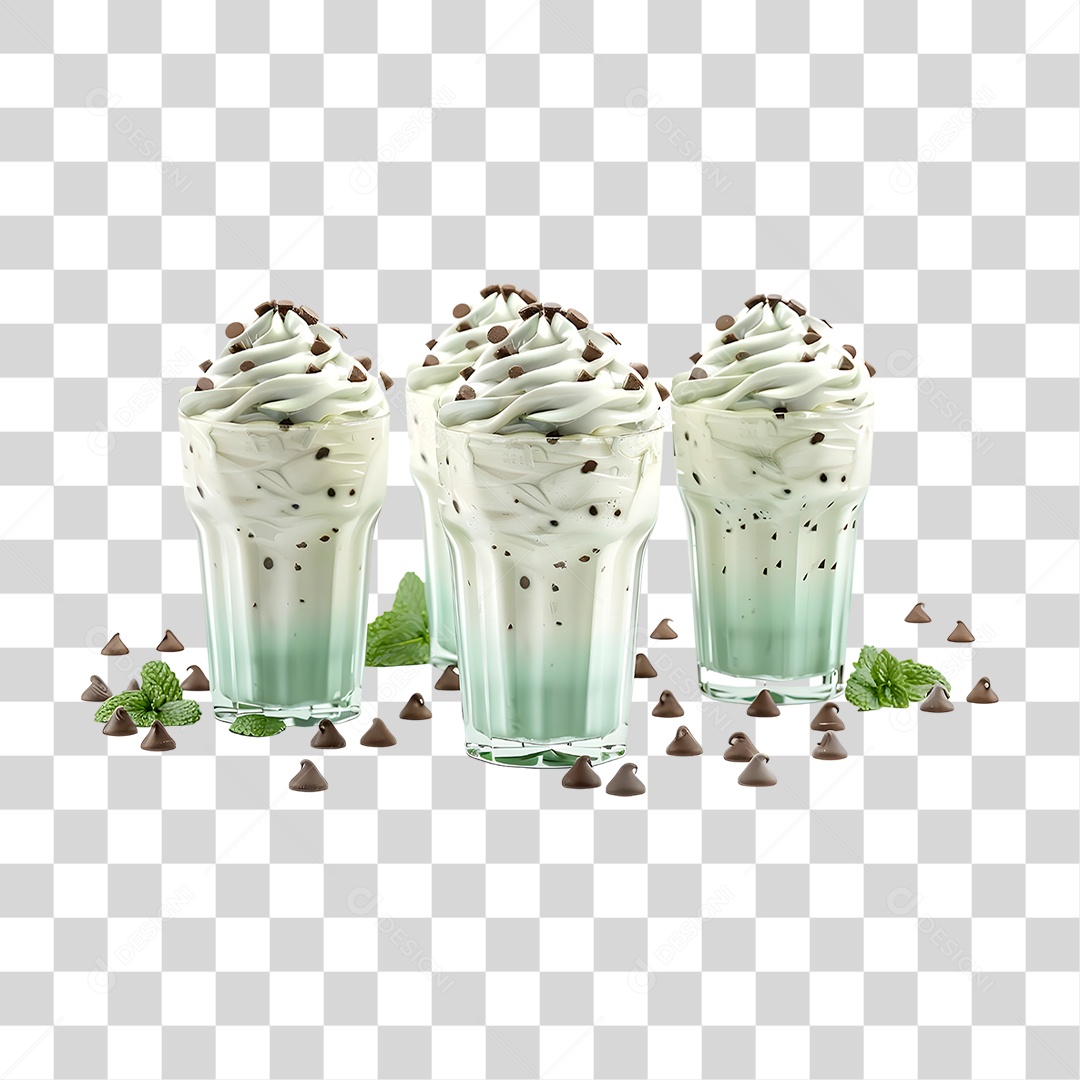 Milk-shake de Menta PNG Transparente