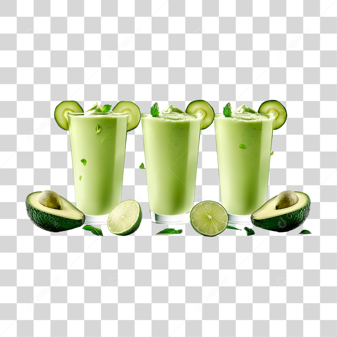 Vitamina de Abacate PNG Transparente