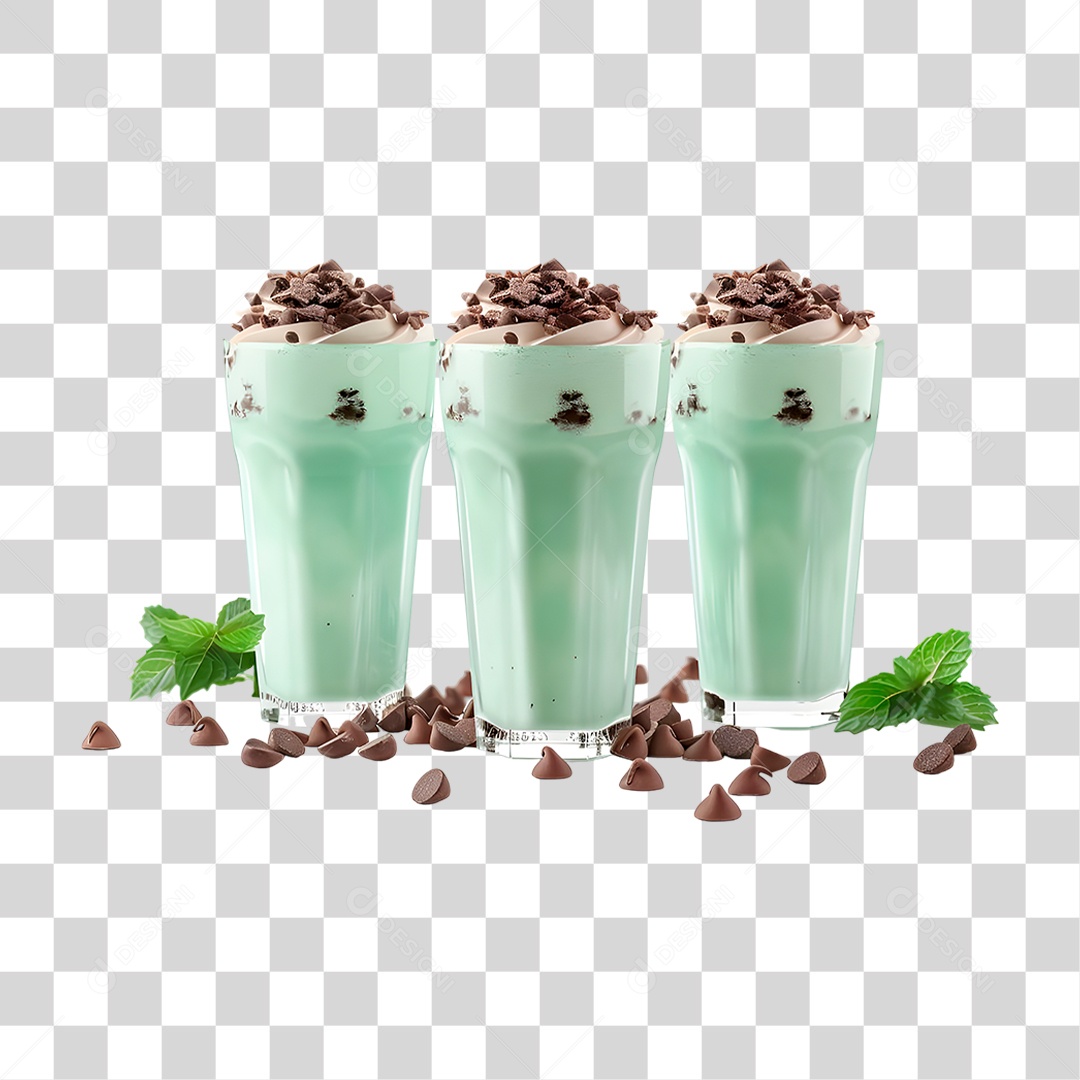 Milk-shake de Menta PNG Transparente