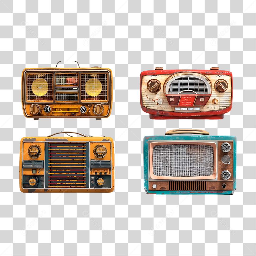 Rádio Antigo PNG Transparente