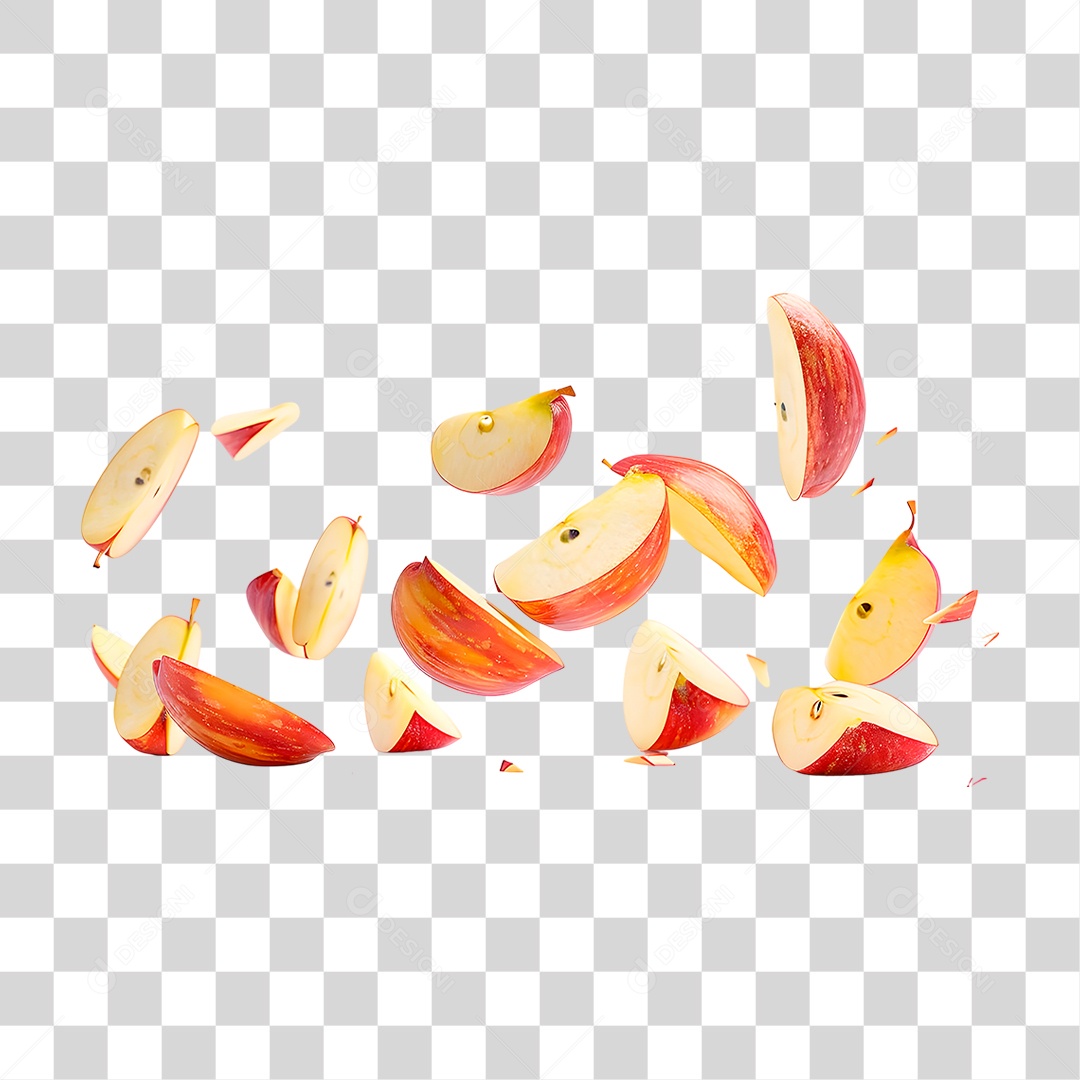 Fatia de Maçã PNG Transparente