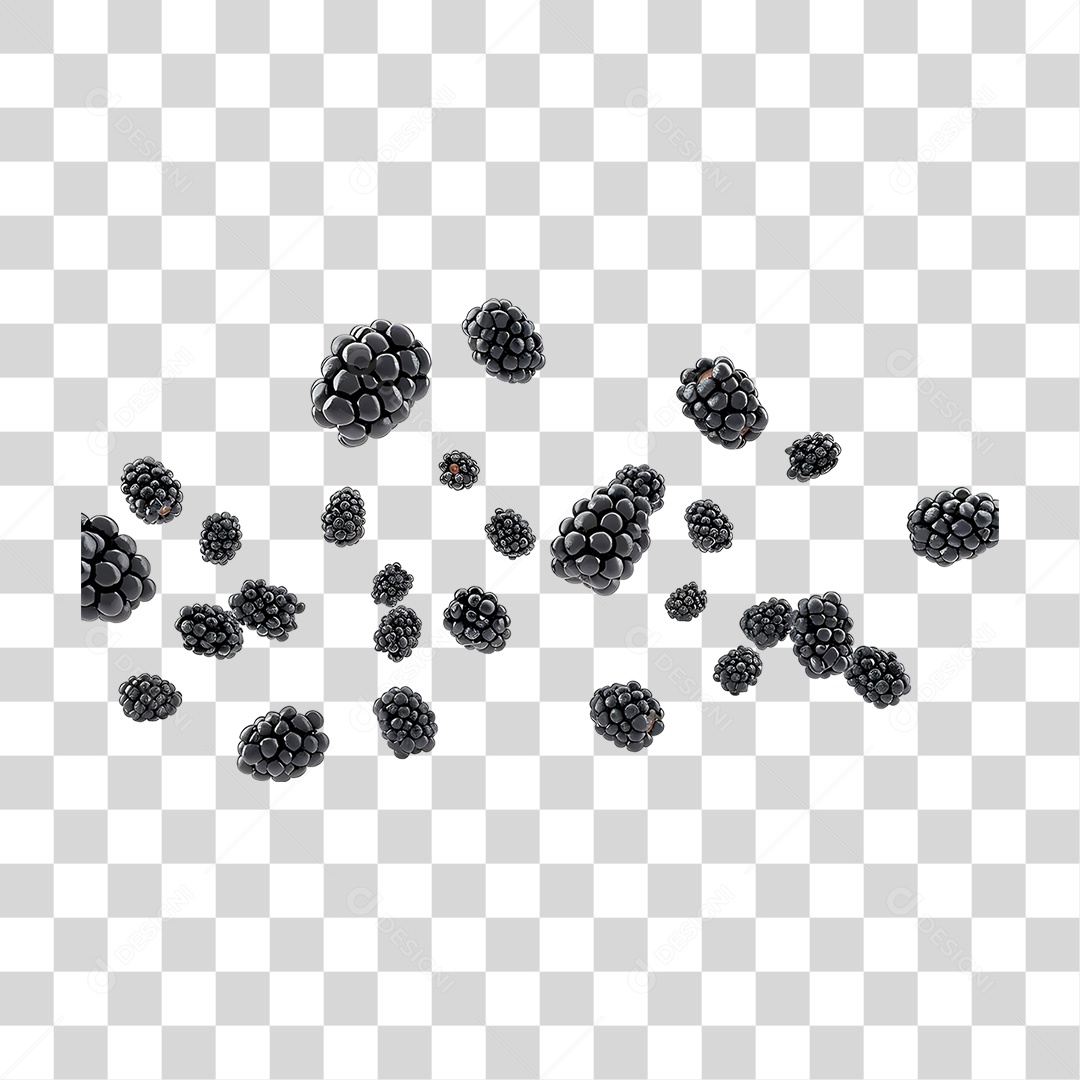 Fruta Amoras PNG Transparente