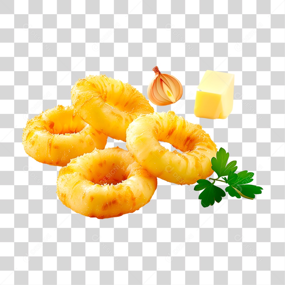 Anéis de Cebola PNG Transparente