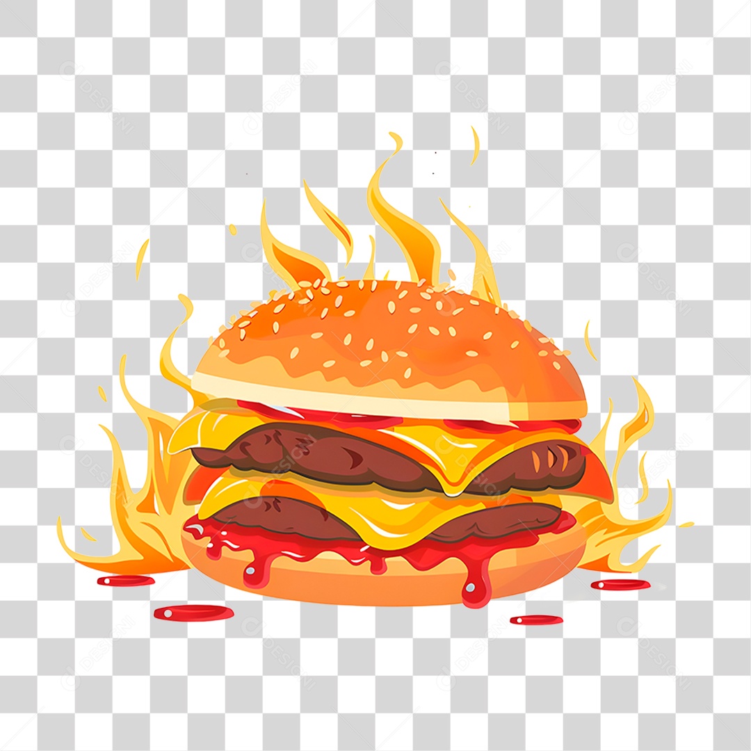 Hambúrguer PNG Transparente