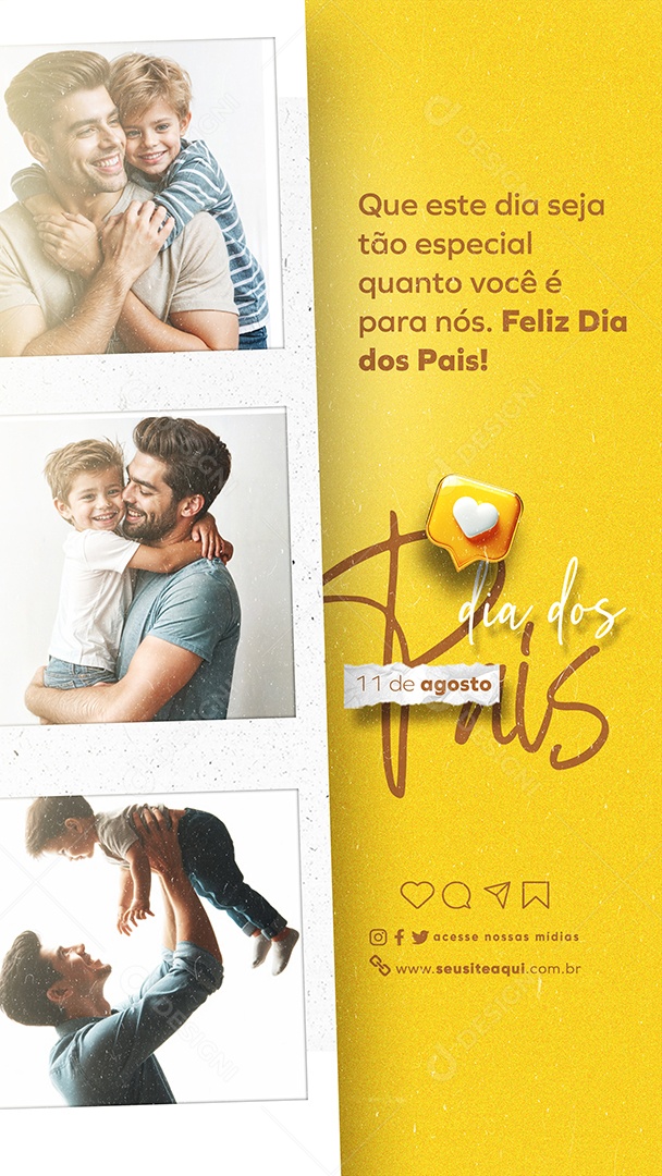 Story Dia dos Pais 11 de Agosto Social Media PSD Editável