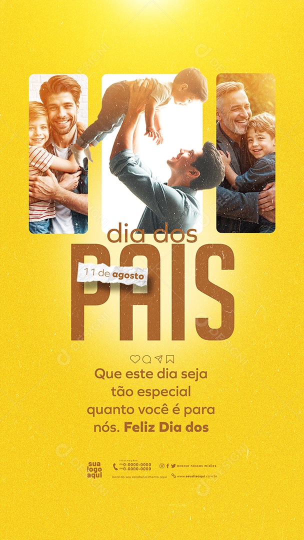 Story Dia dos Pais 11 de Agosto Social Media PSD Editável