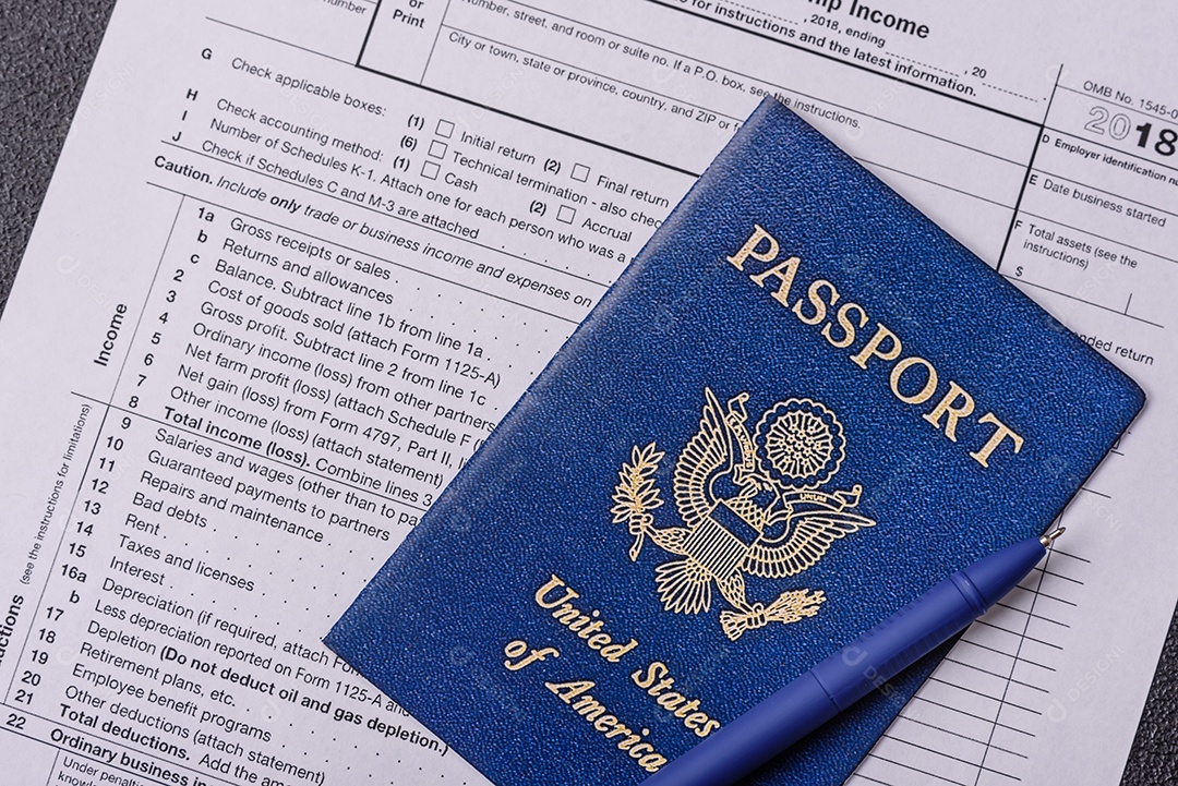 Formulário 1065 do IRS, Retorno de Renda de Parceria dos EUA em branco. Relatórios fiscais de cidadãos dos EUA