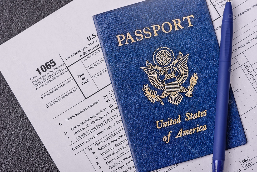 Formulário 1065 do IRS, Retorno de Renda de Parceria dos EUA em branco. Relatórios fiscais de cidadãos dos EUA