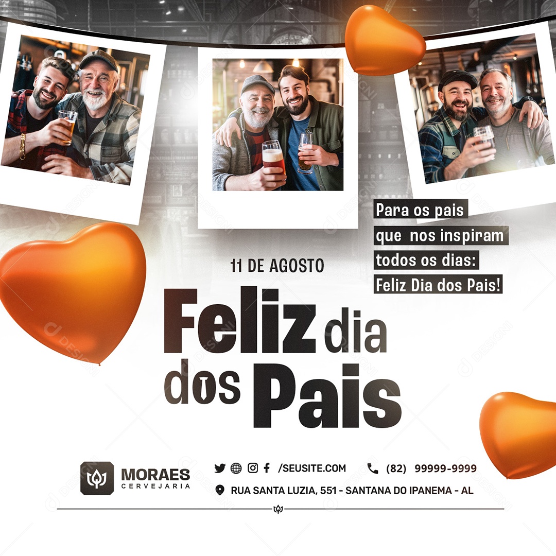 Feliz Dia dos Pais Social Media PSD Editável