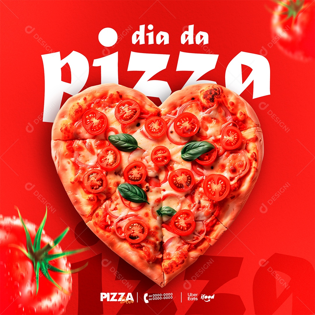 Dia da Pizza 10 de Julho Social Media PSD Editável