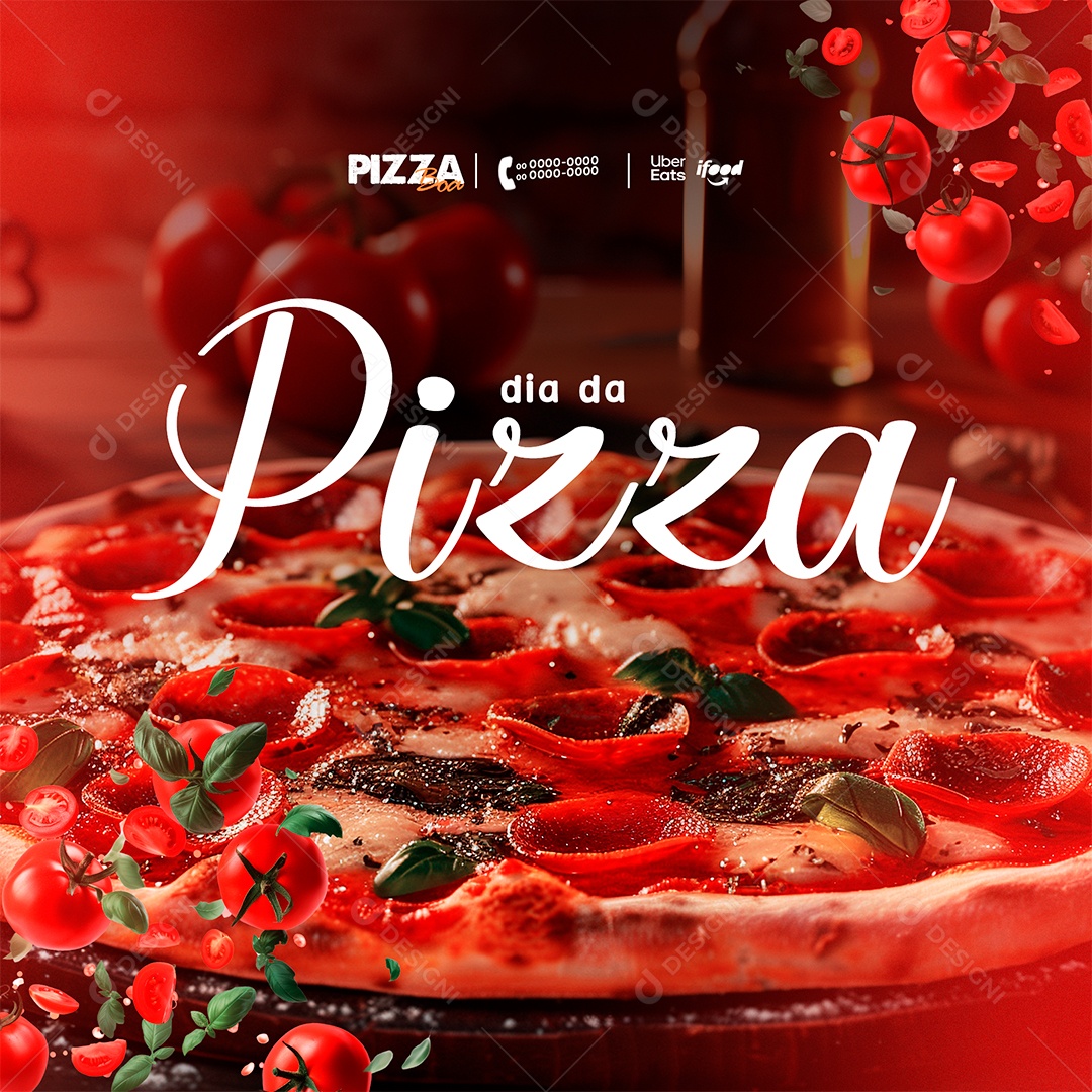 Dia da Pizza 10 de Julho Social Media PSD Editável