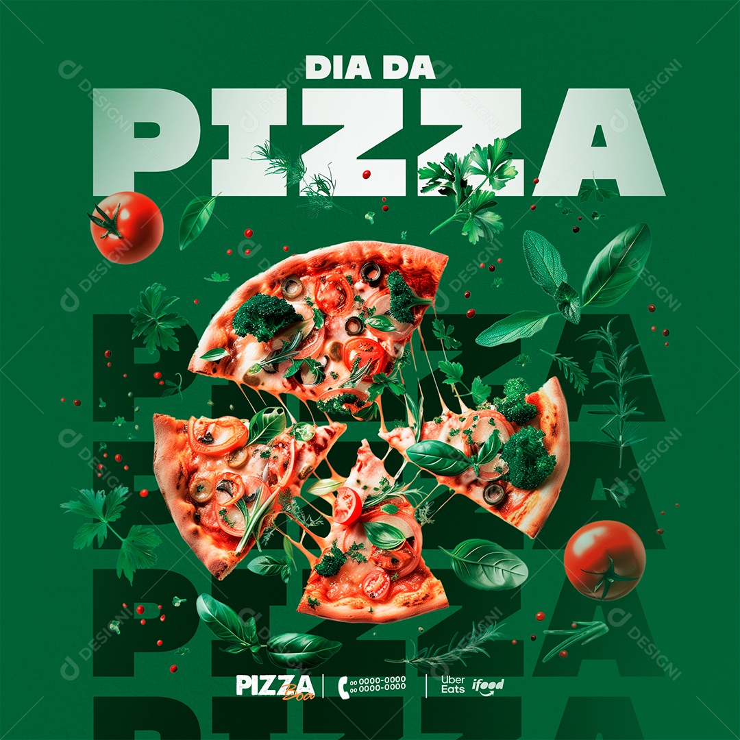 Dia da Pizza 10 de Julho Social Media PSD Editável