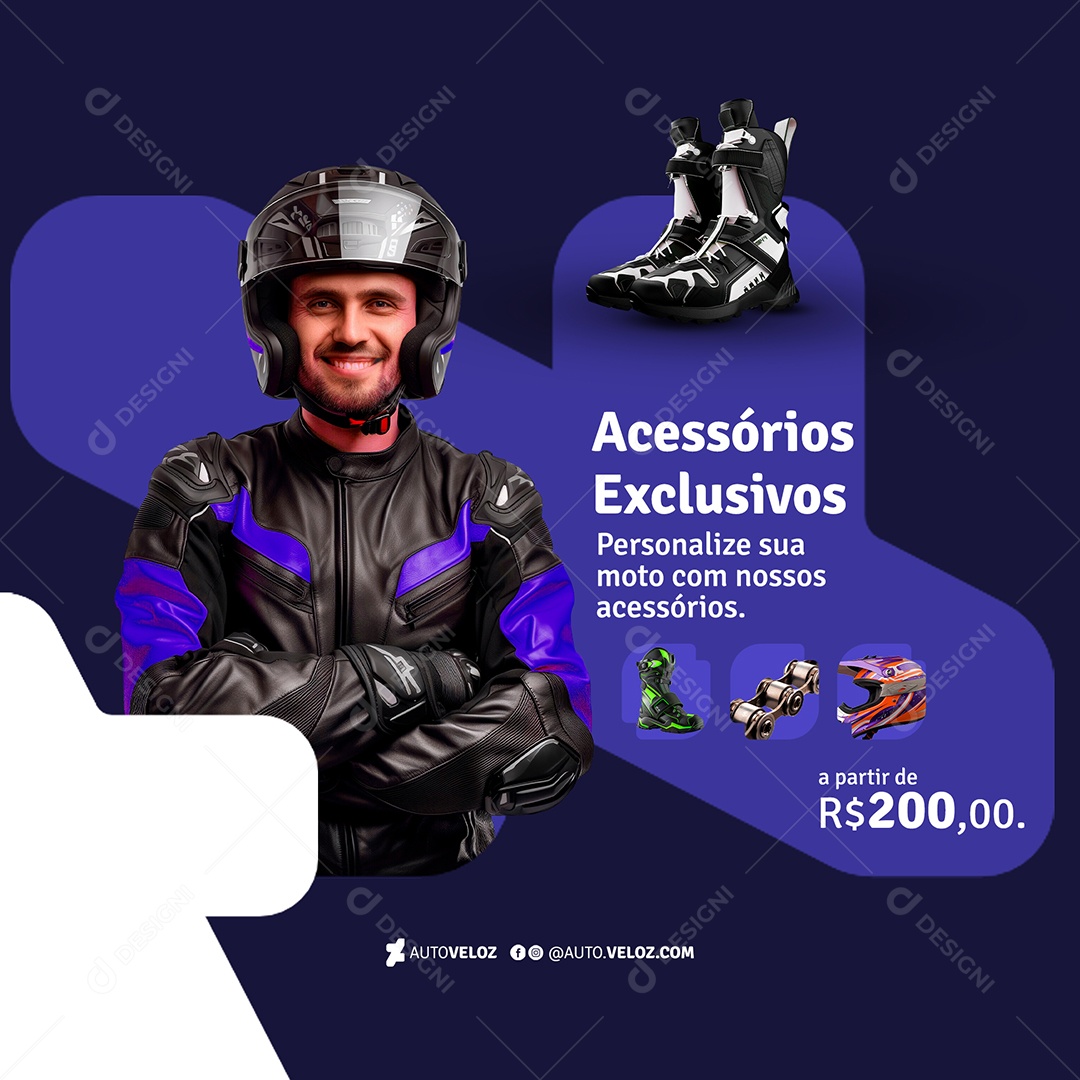 Loja de Motos Social Media PSD Editável