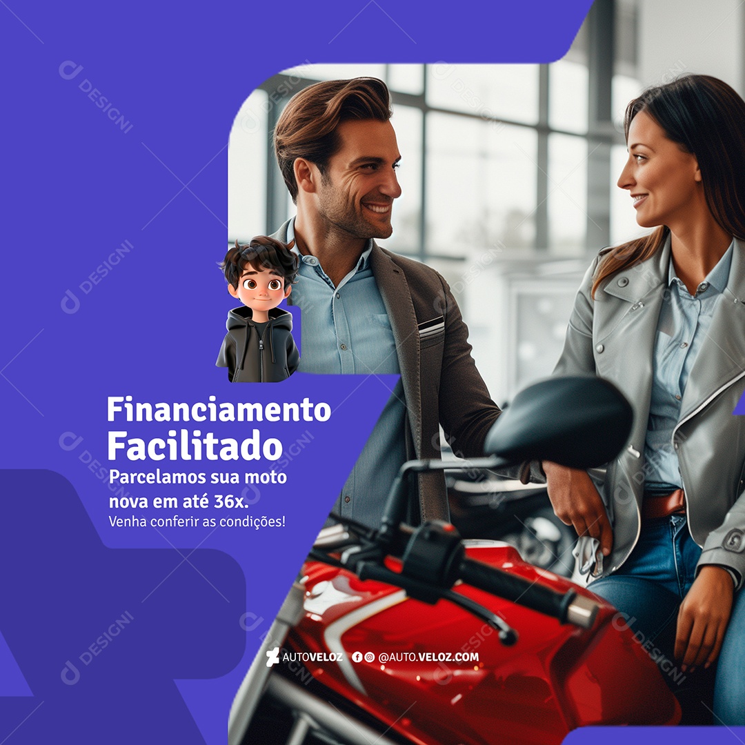 Loja de Motos Social Media PSD Editável