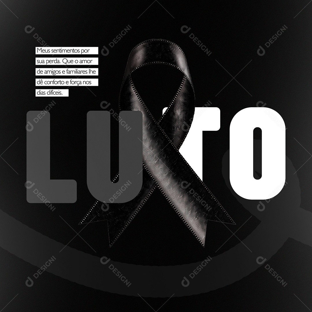 Luto Oficial Social Media PSD Editável