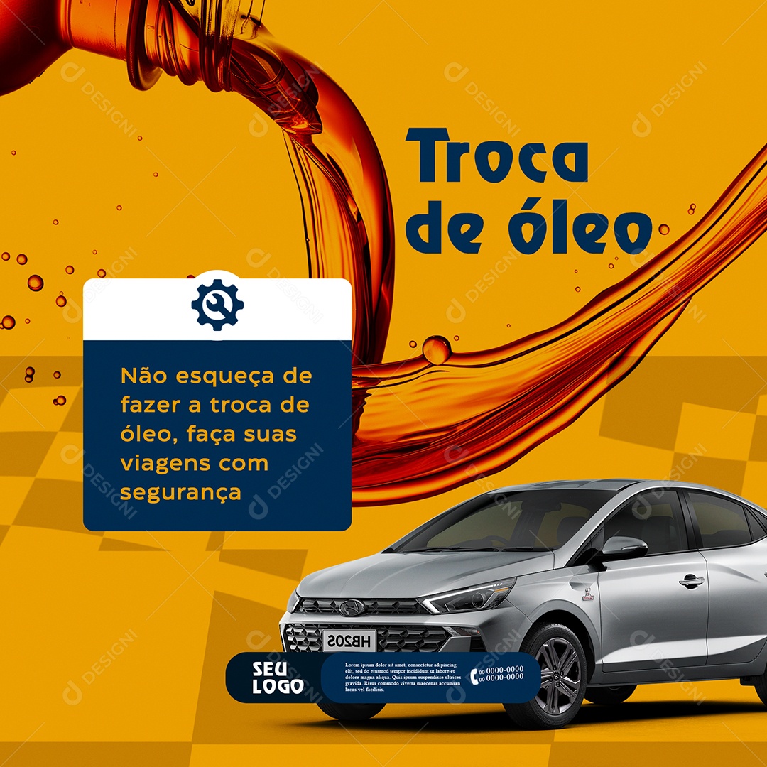 Oficina Peças de Carro Social Media PSD Editável