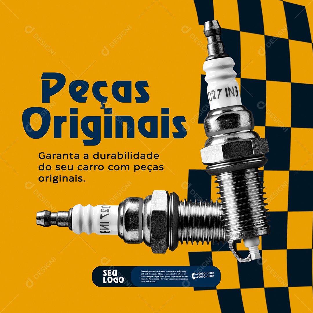 Oficina Peças de Carro Social Media PSD Editável