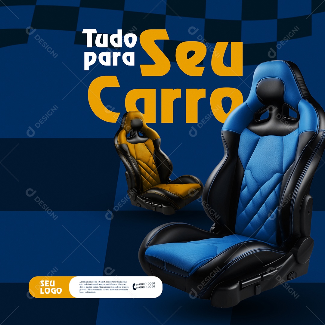 Oficina Peças de Carro Social Media PSD Editável