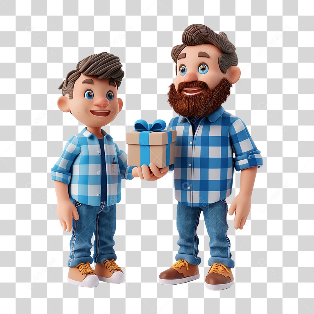 Pai e Filho PNG Transparente