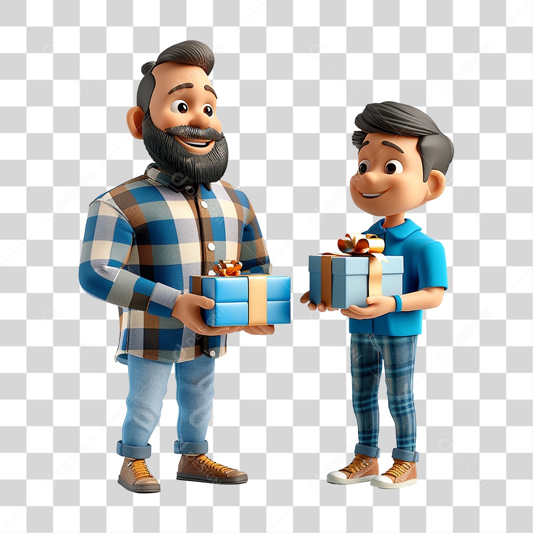 Pai e Filho PNG Transparente