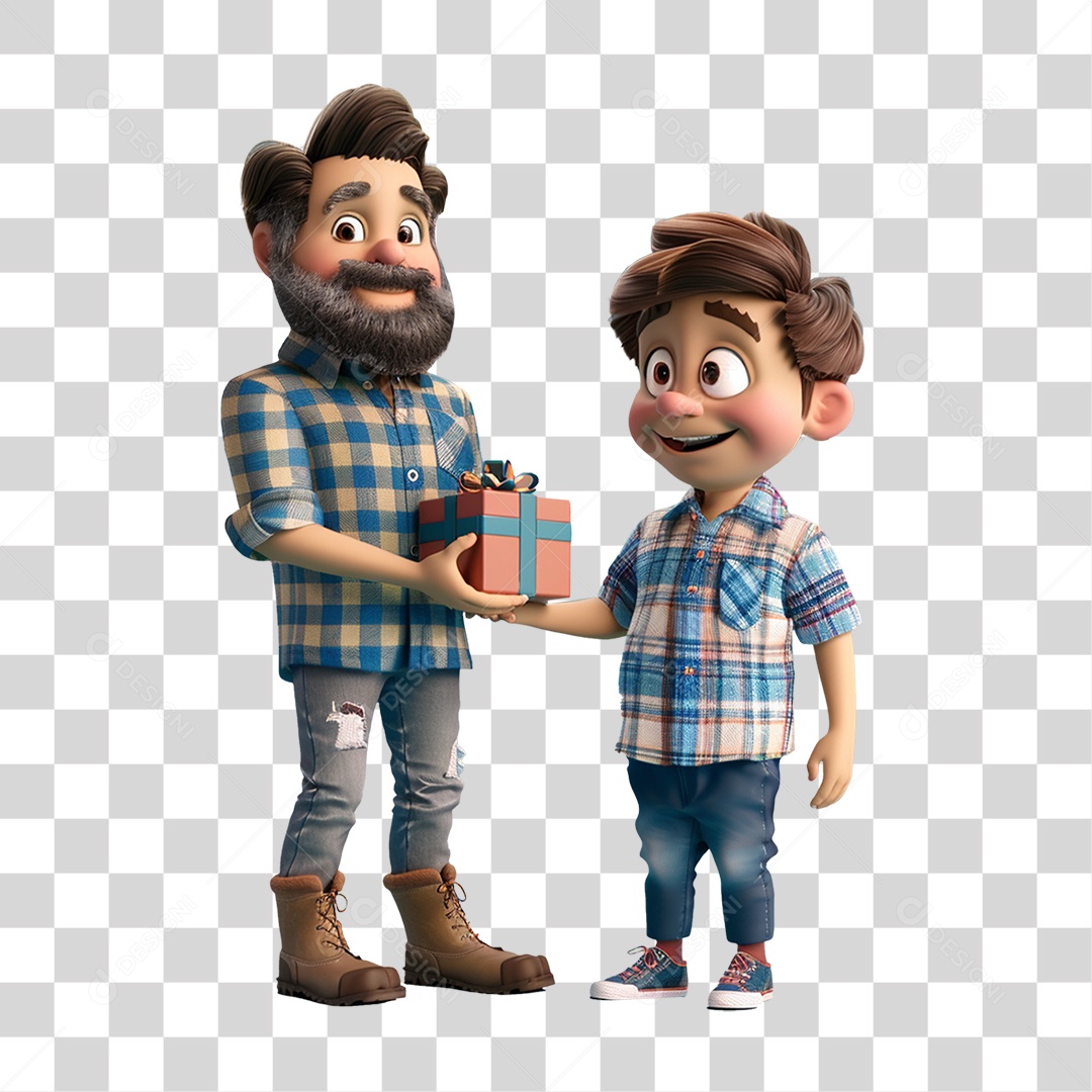 Pai e Filho PNG Transparente