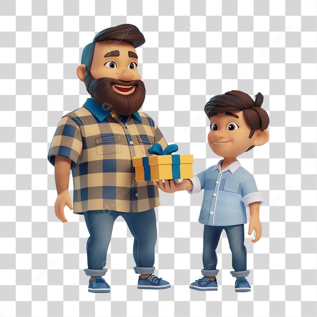 Pai e Filho PNG Transparente