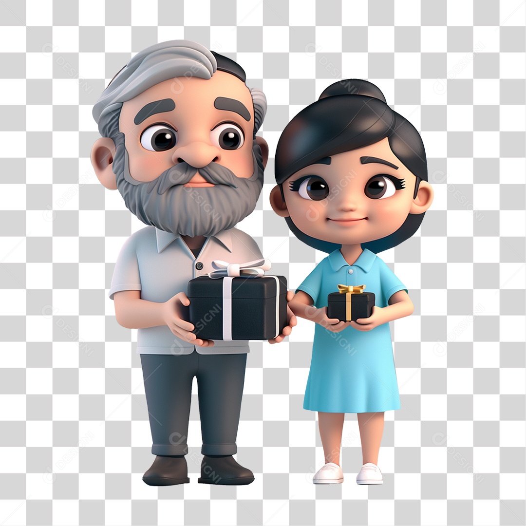 Pai e Filha PNG Transparente