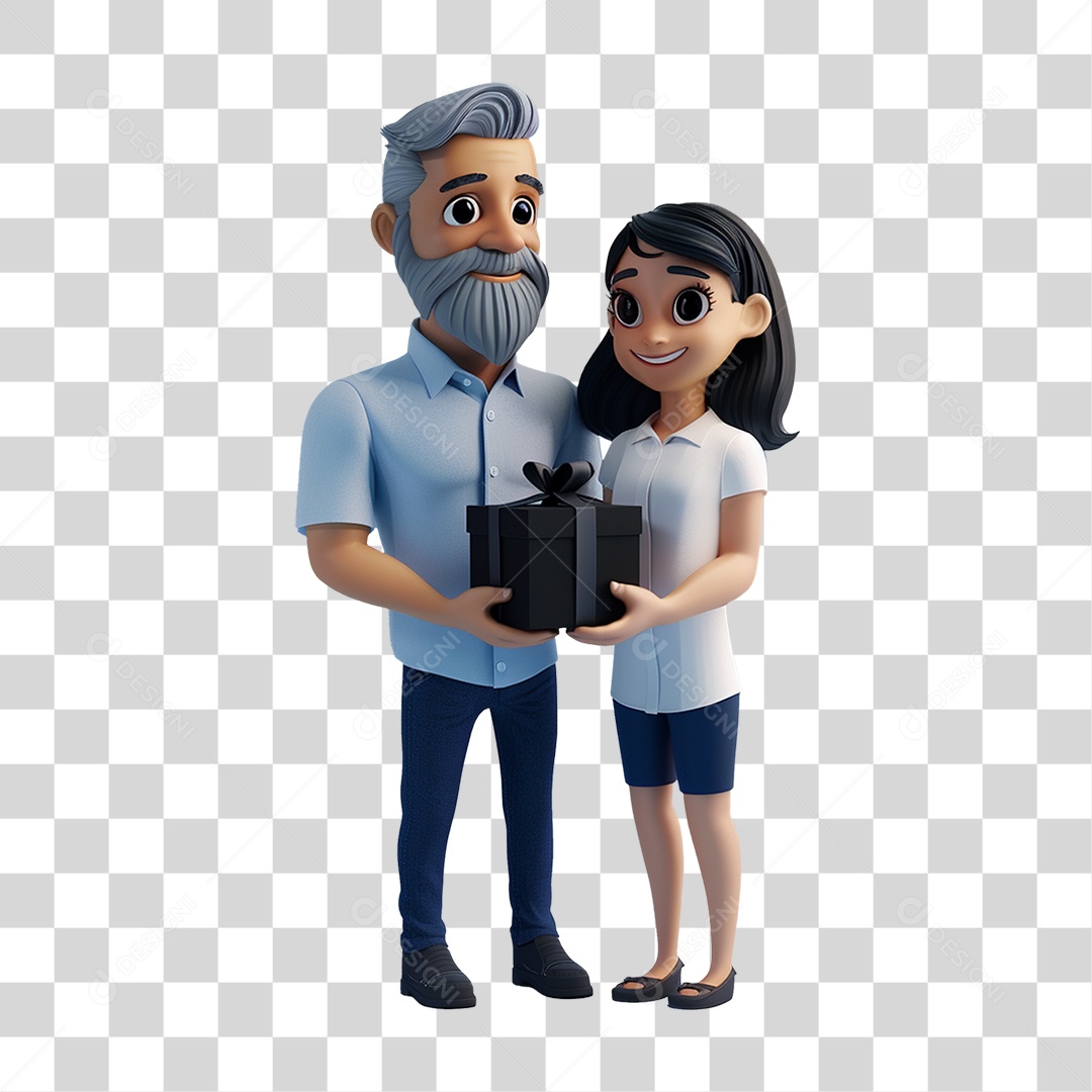 Pai e Filha PNG Transparente