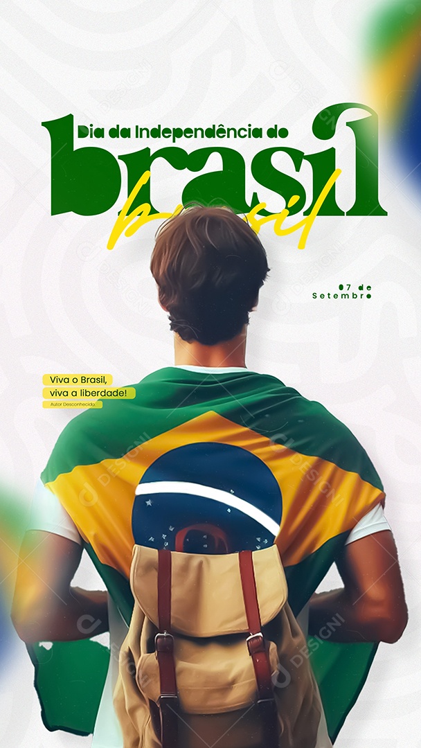 Story Dia da Independência do Brasil 07 de Setembro Viva a Liberdade Social Media PSD Editável