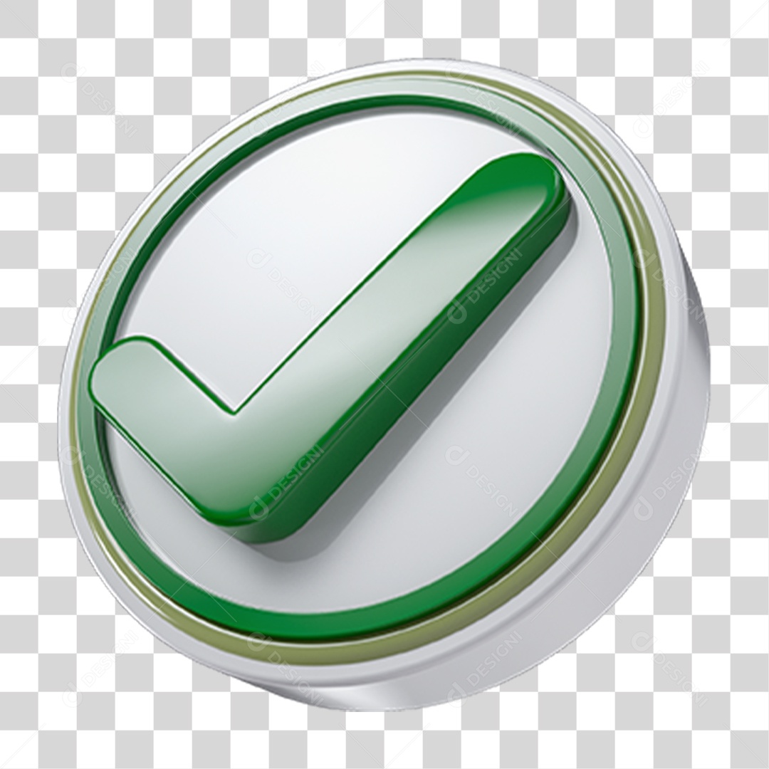 Ícone 3D de Verificação PNG Transparente