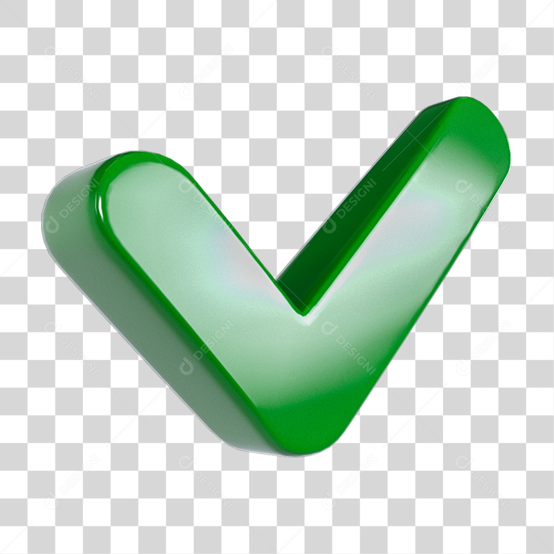 Ícone 3D de Verificação PNG Transparente
