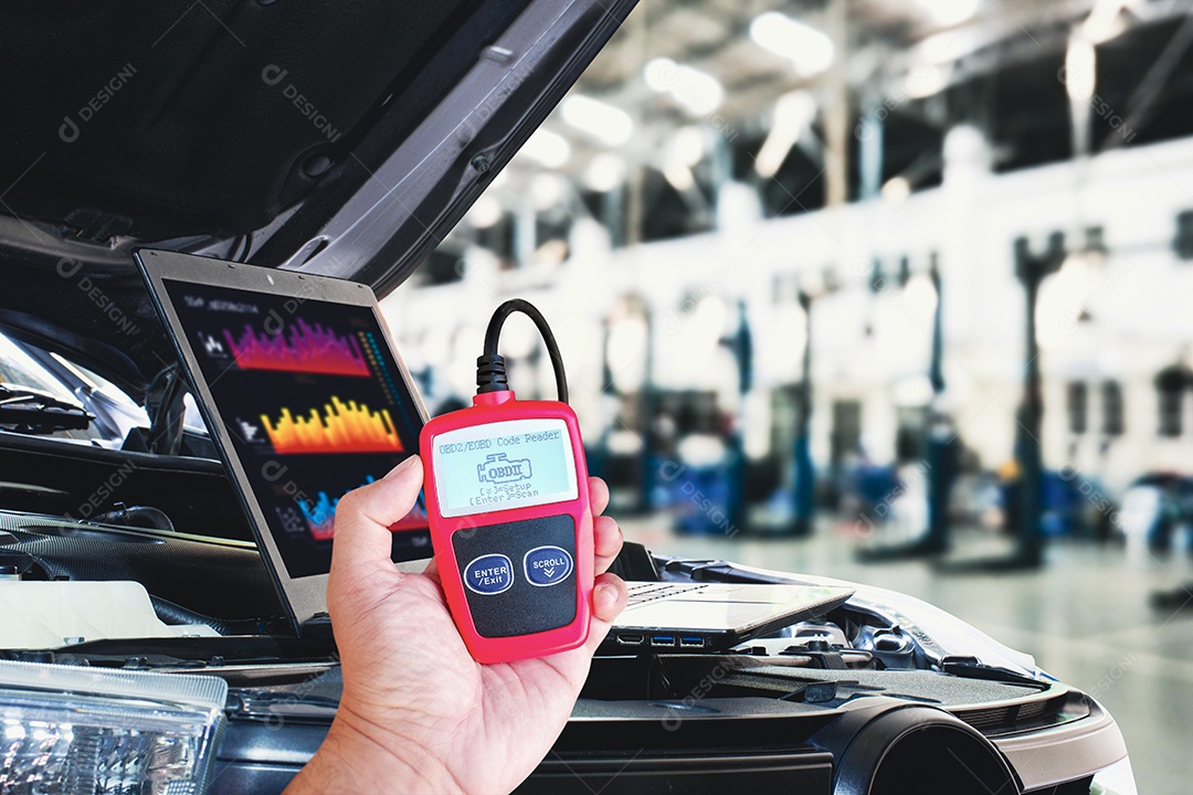 Ferramenta de scanner OBD2 para análise do sistema do motor