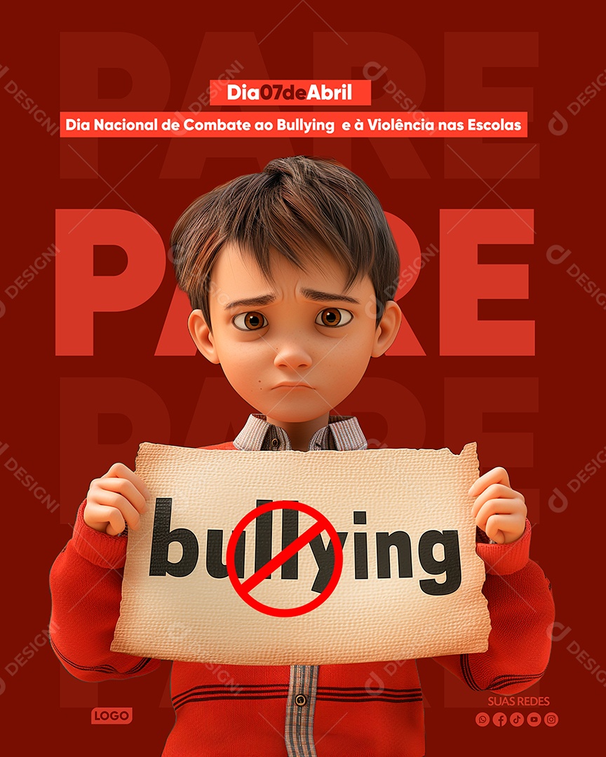 Bullying Uma Coisa Feia Social Media PSD Editável