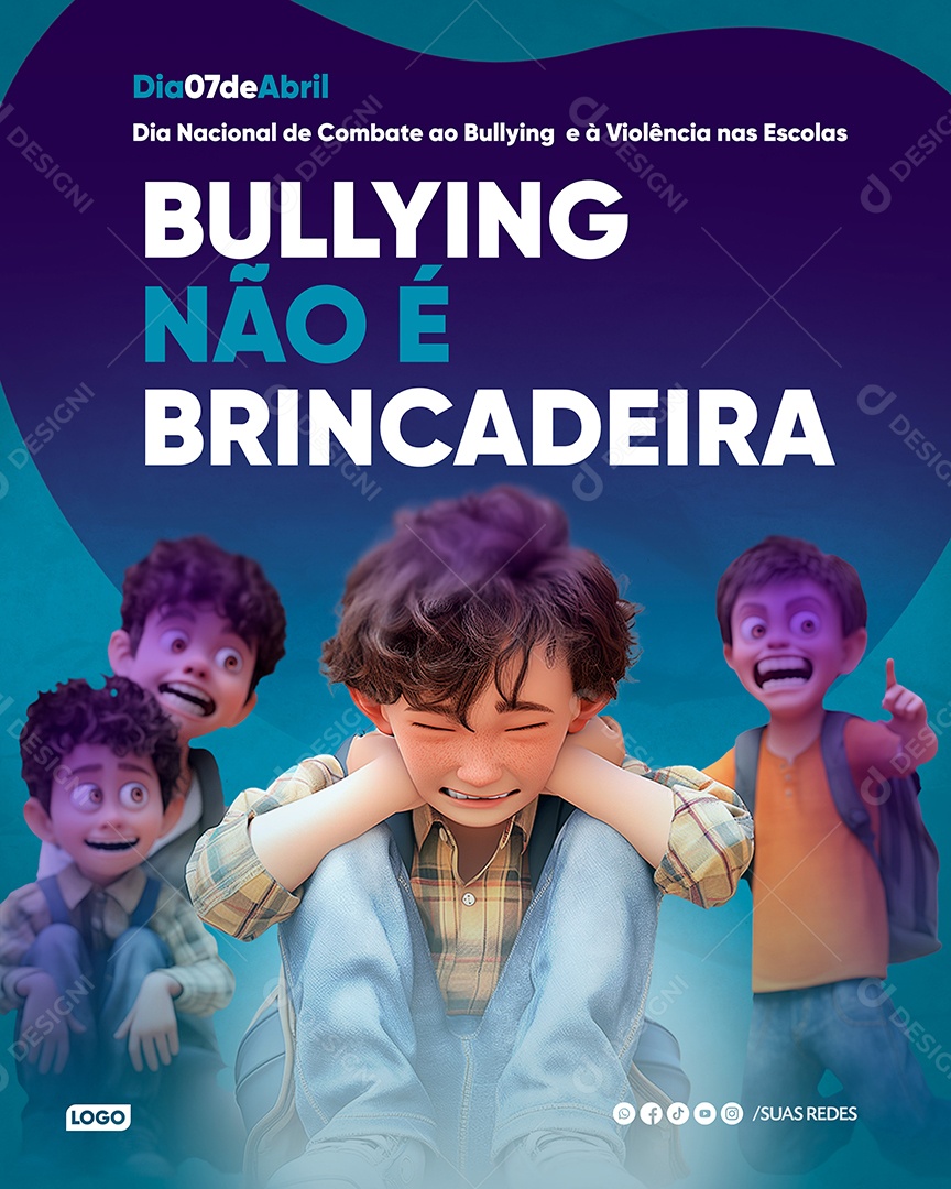 Bullying Social Media PSD Editável