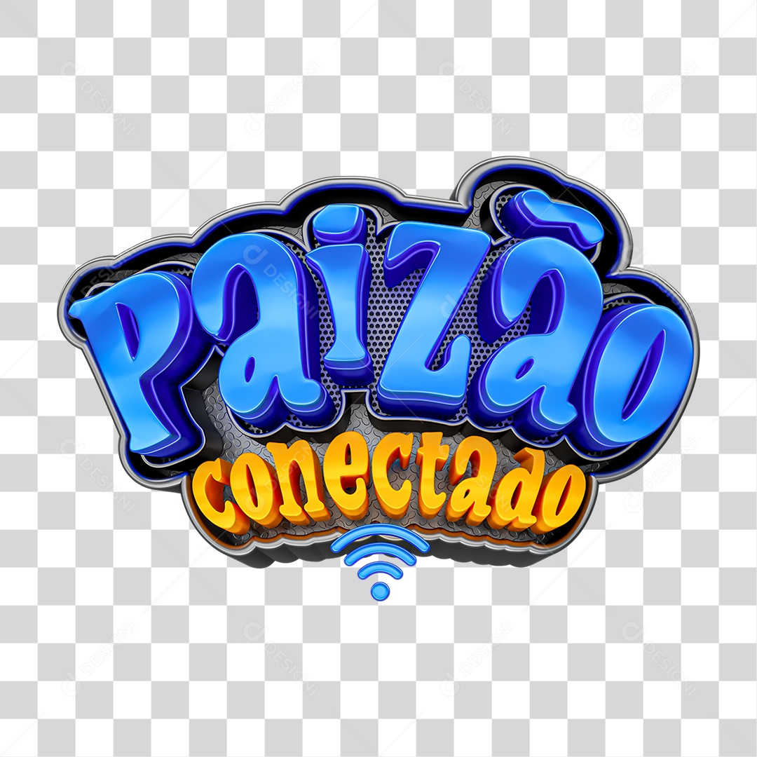 Selo 3D Paizão Conectado PNG Transparente