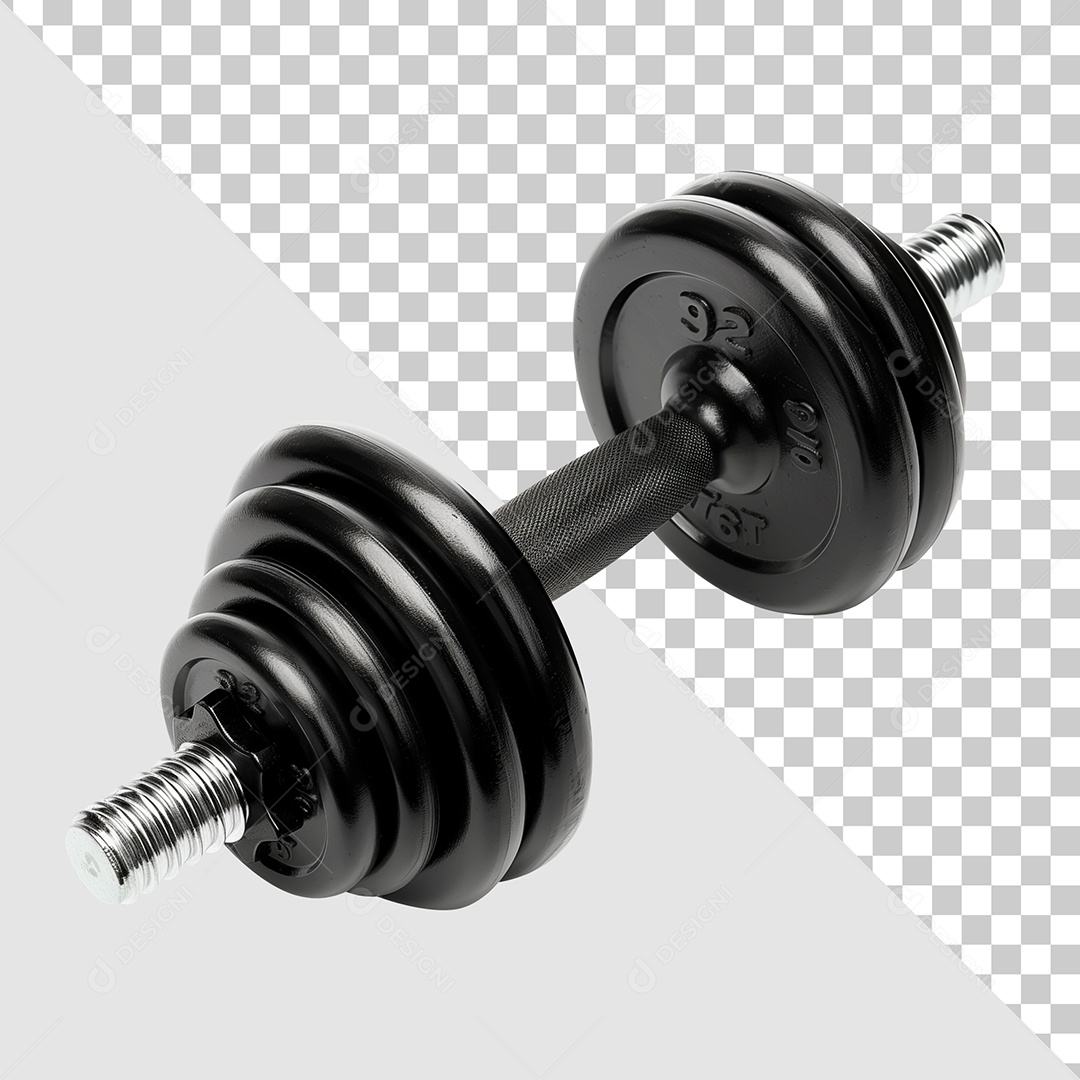 Peso de Academia Halteres Elemento 3D para Composição PSD